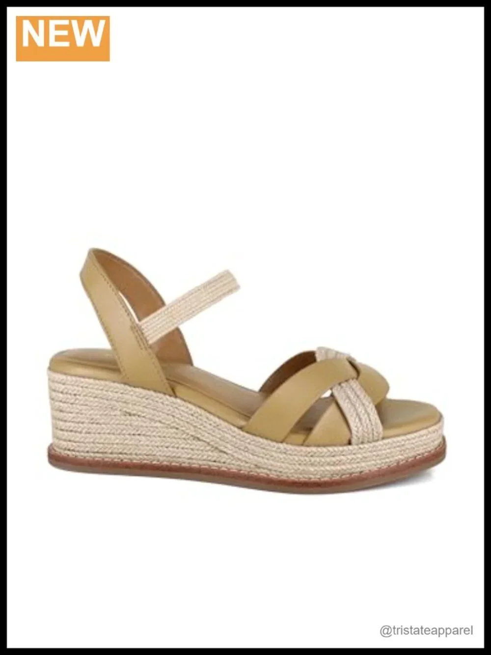 Faux Leather Wedge Sandal with Buckle Closure Slingback Square Toe Dressy